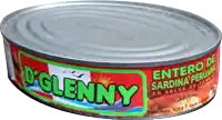 a can of d glenny sardina peruana en salsa de tomate