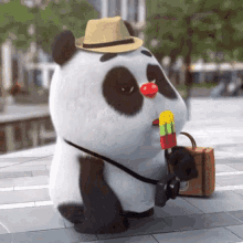 Cute Panda Ice Cream GIF
