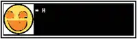 a pixel art of a smiling face with the words `` h3y kid , u4nn4 buy sum ''