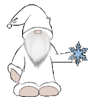 Winter Gnome Sticker - Winter Gnome Snowflakes Stickers