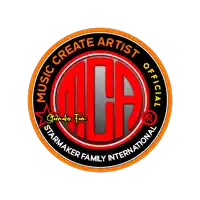 a logo for a music create artist official starmaker family international