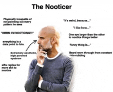 a picture of a man with a beard and the name the nooticier