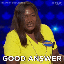 Good Answer Jacqueline GIF - Good Answer Jacqueline Family Feud Canada GIFs
