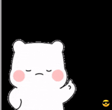 a white teddy bear giving the middle finger with the words " mboken pareng nggeh " written above it