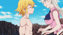 a boy and a girl are standing next to each other and the girl is wearing a pink dress