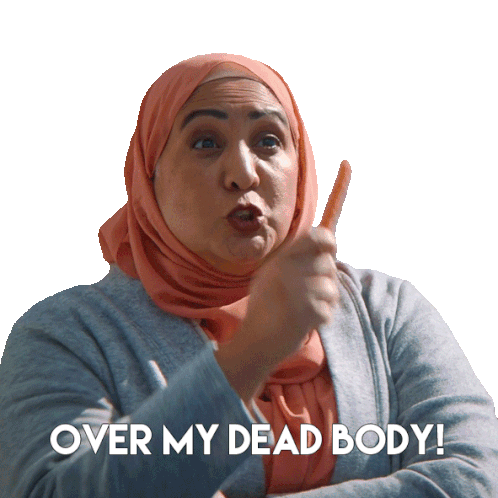 Over My Dead Body Shazia Sticker - Over My Dead Body Shazia Zarqa Stickers