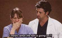 Greys Anatomy Meredith Grey GIF - Greys Anatomy Meredith Grey I Mean What The Hell Is Going On GIFs
