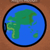 a cartoon drawing of the earth with a face on it