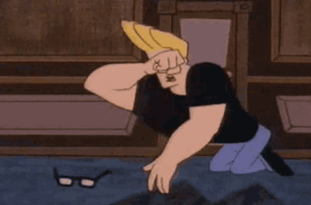 johnny bravo without glasses
