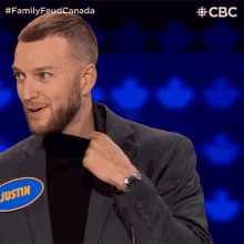 Its Getting Hot Justin GIF - Its Getting Hot Justin Family Feud Canada GIFs