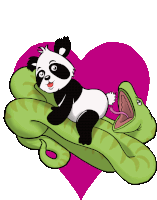 Snake Panda Sticker - Snake Panda Smile Stickers