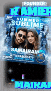 a poster advertising a summer sublime party