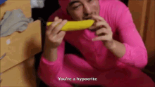 You Are A Hypocrite Pink Guy GIF - You Are A Hypocrite Pink Guy Filty Frank GIFs