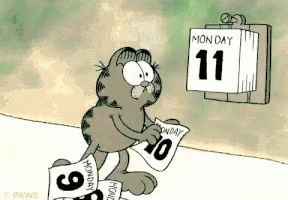 Monday Garfield GIF - Monday Garfield Calendar GIFs