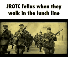 Jrotc Fellas When They Walk In The Lunch Time GIF