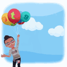 Flying Balloons Lou GIF - Flying Balloons Lou Lignon GIFs