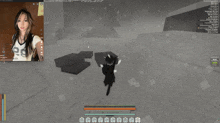 a screenshot of a video game shows a woman in a black and white shirt with the number 99 on it
