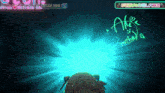 a video game screen shows a girl with a signature that says ' a ' on it