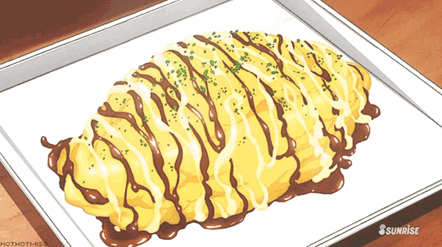 Anime Food Vanilla Cake Slice GIF | GIFDB.com