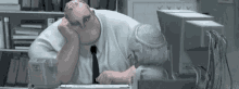 Sleepy At Work Bored GIF - Sleepy At Work Bored 15years Later GIFs