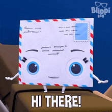 Hi There Lana The Letter GIF - Hi There Lana The Letter Blippi Wonders - Educational Cartoons For Kids GIFs
