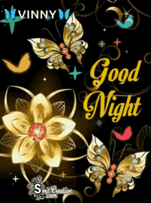 Goodnight Butterfly GIF - Goodnight Butterfly Gold GIFs