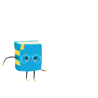 a digital pro ltda logo with a book character