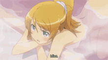 a girl in a bathtub says " idiot " in a cartoon