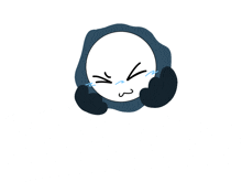 a drawing of a face with tears coming out of its eyes
