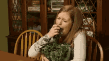 Crying Eating GIF - Crying Eating Salad GIFs