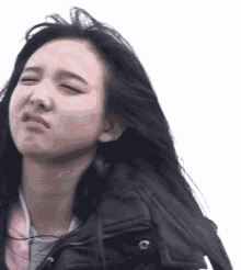 Girl Windy GIF - Girl Windy Korean GIFs