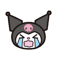 a cartoon character with a skull on his head is crying with tears running down his face .