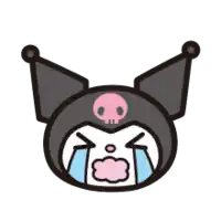 a cartoon character with a skull on his head is crying with tears running down his face .