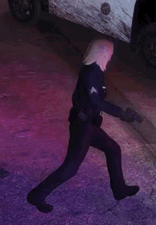 woman cop gameplay walking officer