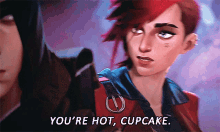 Youre Hot Cupcake Vi Arcane GIF - Youre Hot Cupcake Vi Arcane Caitlyn Arcane GIFs