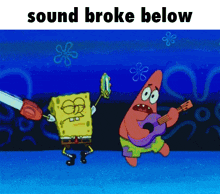 Sound Broke Below Spongebob GIF
