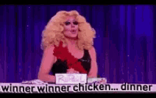 Drag Race Winner Winner Chicken Dinner GIF - Drag Race Winner Winner Chicken Dinner GIFs