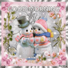 Good Morning Snowmen GIF - Good Morning Snowmen Greetings GIFs