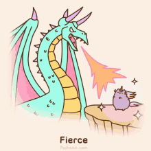 Pusheen Fierce GIF - Pusheen Fierce Dragon GIFs