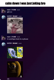 a screenshot of a text conversation between mary and katie
