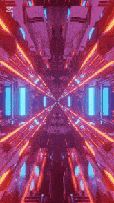 a 3d rendering of a futuristic tunnel with a lot of lights coming out of it .