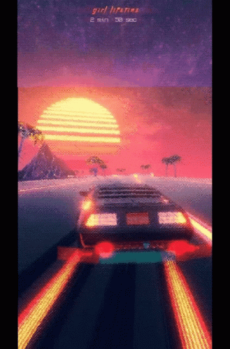 car sunset