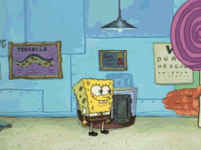 Sponge Bob With Lollypop GIF