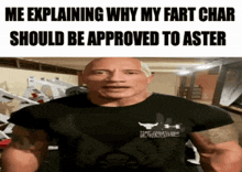 a man in a black shirt is explaining why he should be approved to aster