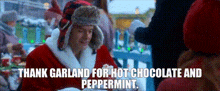 Noelle Movie Nick Kringle GIF - Noelle Movie Nick Kringle Thank Garland For Hot Chocolate And Peppermint GIFs