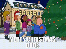Family Guy Chris Griffin GIF - Family Guy Chris Griffin Merry Christmas Dude GIFs