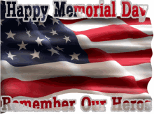 happy memorial day remember our heros flag waving usa