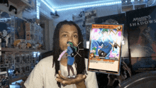 a man with dreadlocks holds a card that says " run eve for bride marie "