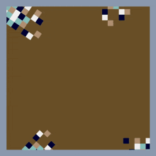 arabic writing on a brown background with squares in the corner