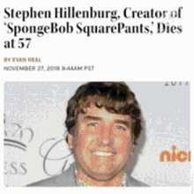 Create meme stephen hillenburg, sponge Bob square pants, cry gif